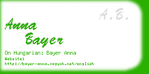anna bayer business card